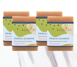 Neroli Jasmine Soap Bar - Non-drying, Long Lasting, Body & Hand, 5 oz | Sunshine & K Handmade Soaps