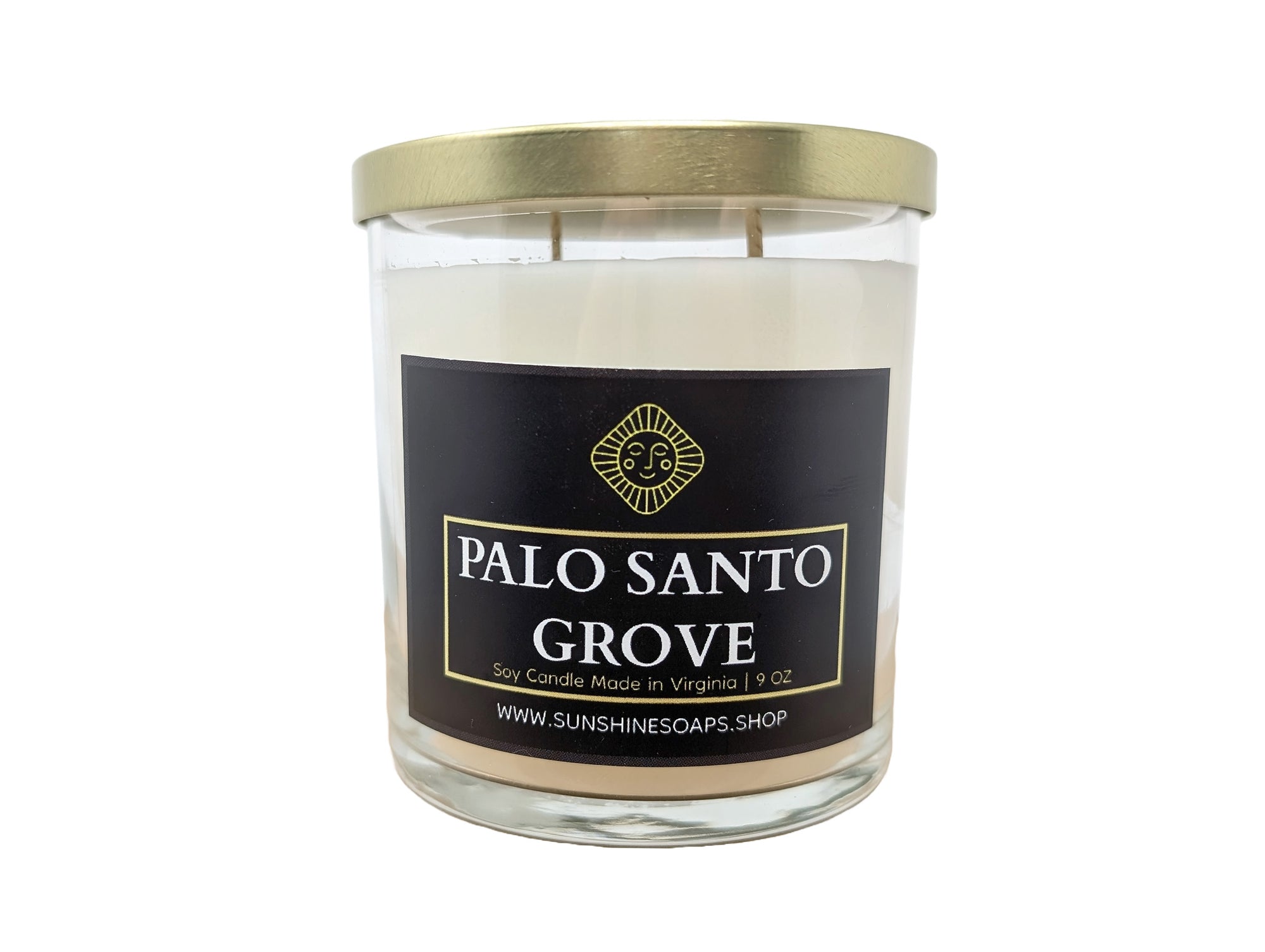 Palo Santo Grove Candle - 12 oz Soy Wax | Bergamot, Incense, Palo Santo, Moss